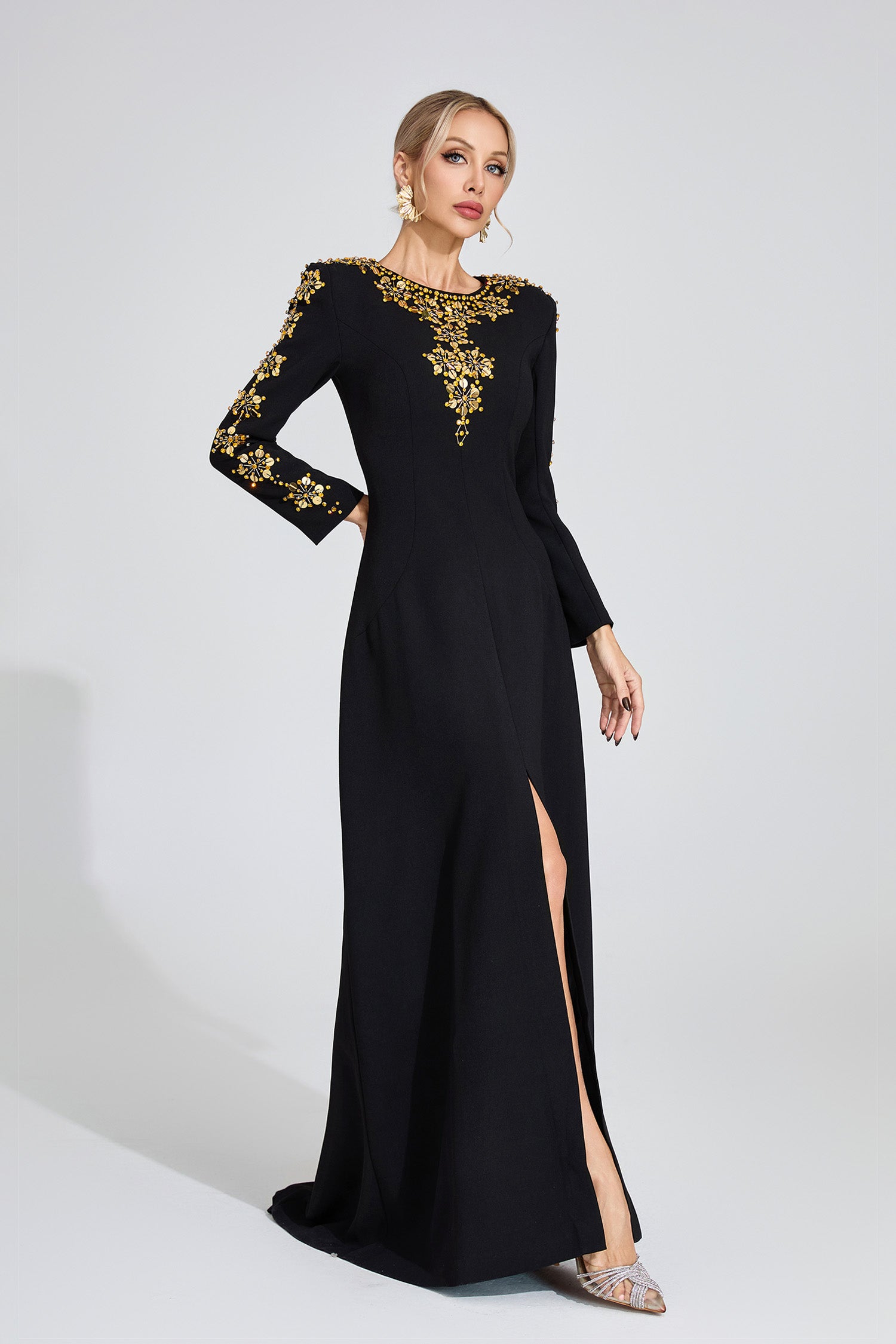 Eilley Diamond Maxi Dress In Black