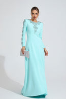 Eilley Bule Diamond Maxi Dress