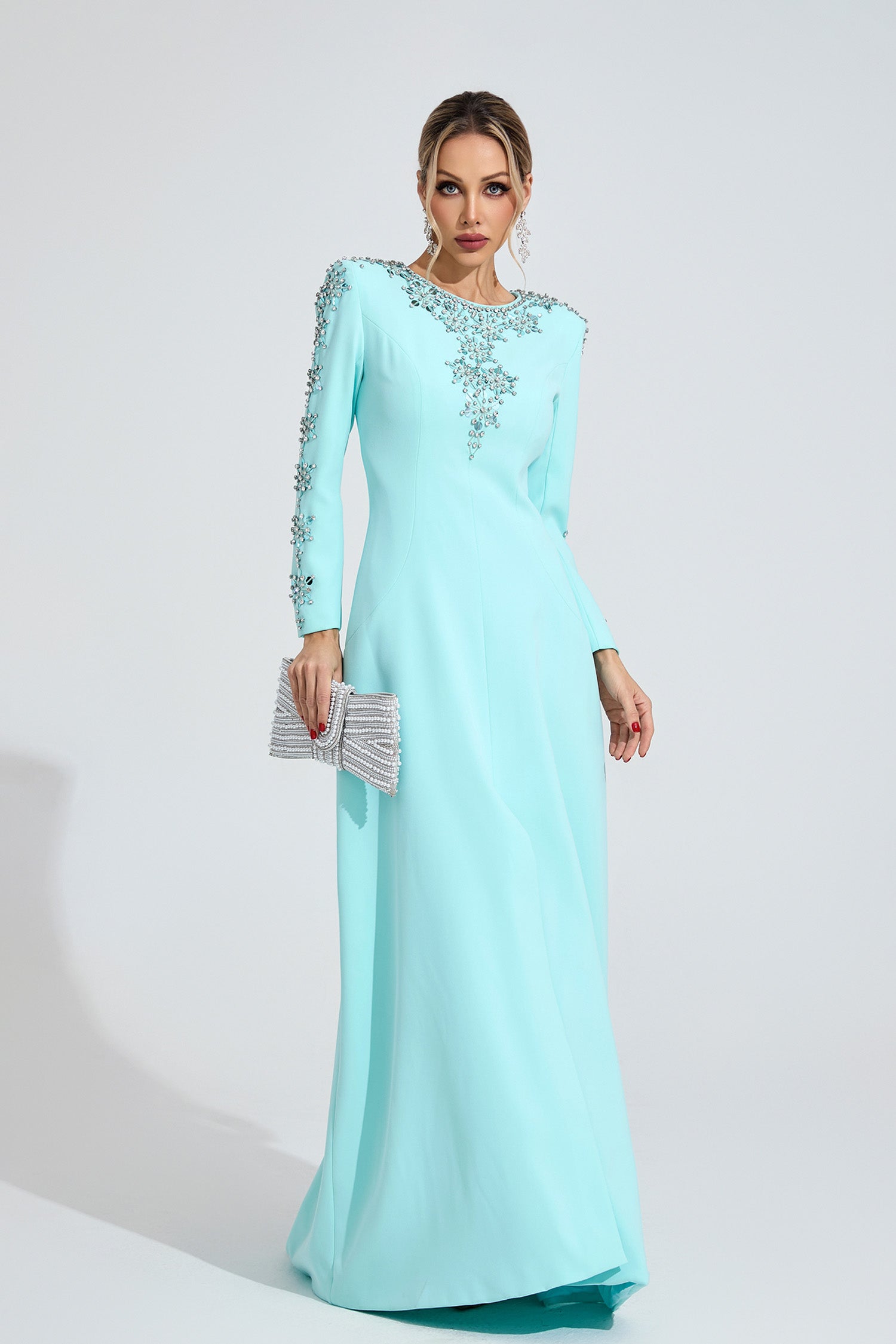 Eilley Bule Diamond Maxi Dress