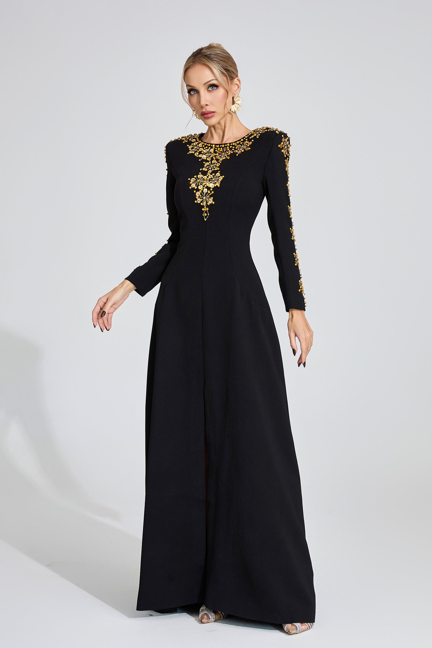 Eilley Diamond Maxi Dress In Black