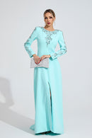 Eilley Bule Diamond Maxi Dress