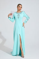 Eilley Bule Diamond Maxi Dress