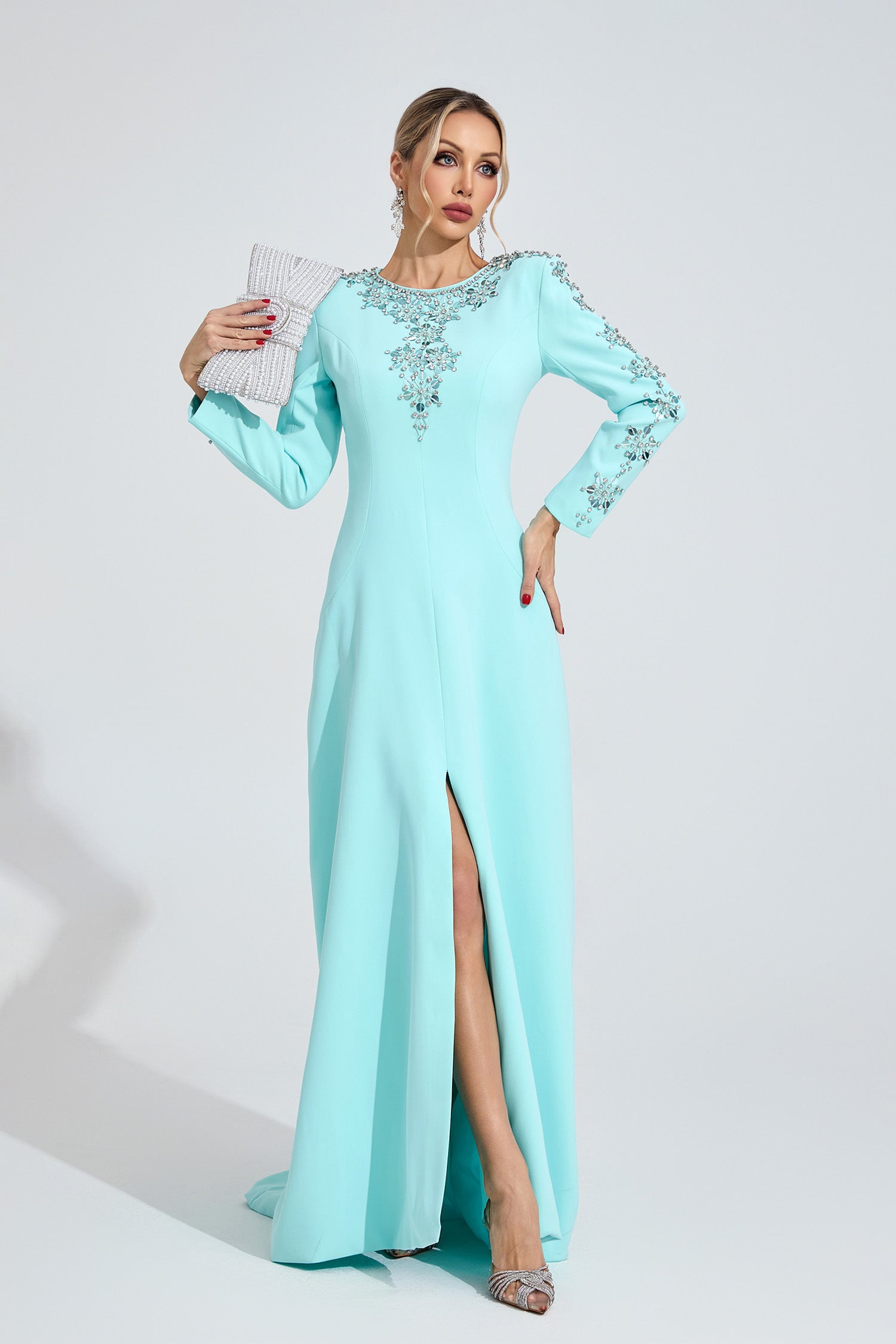 Eilley Bule Diamond Maxi Dress