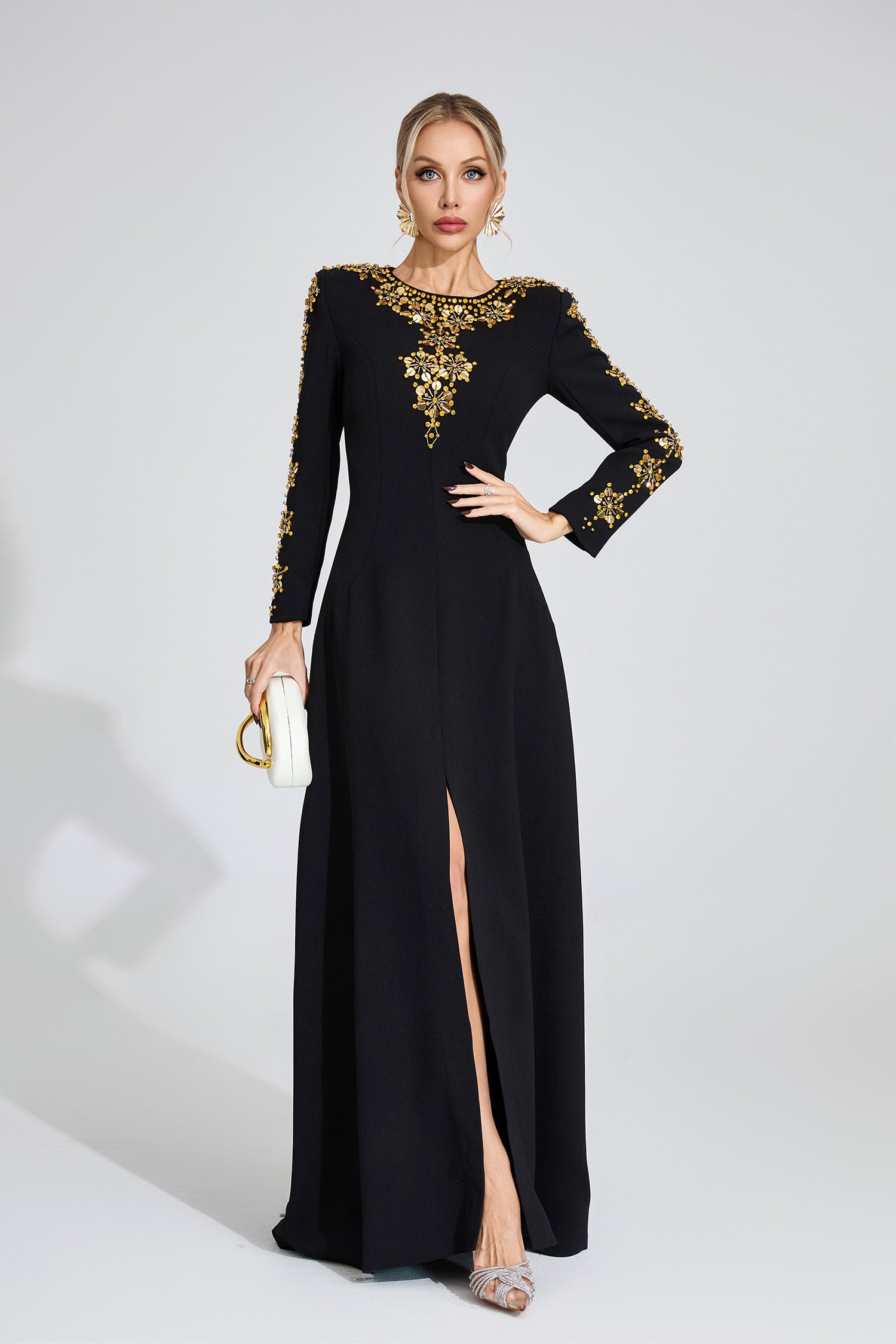 Eilley Diamond Maxi Dress In Black