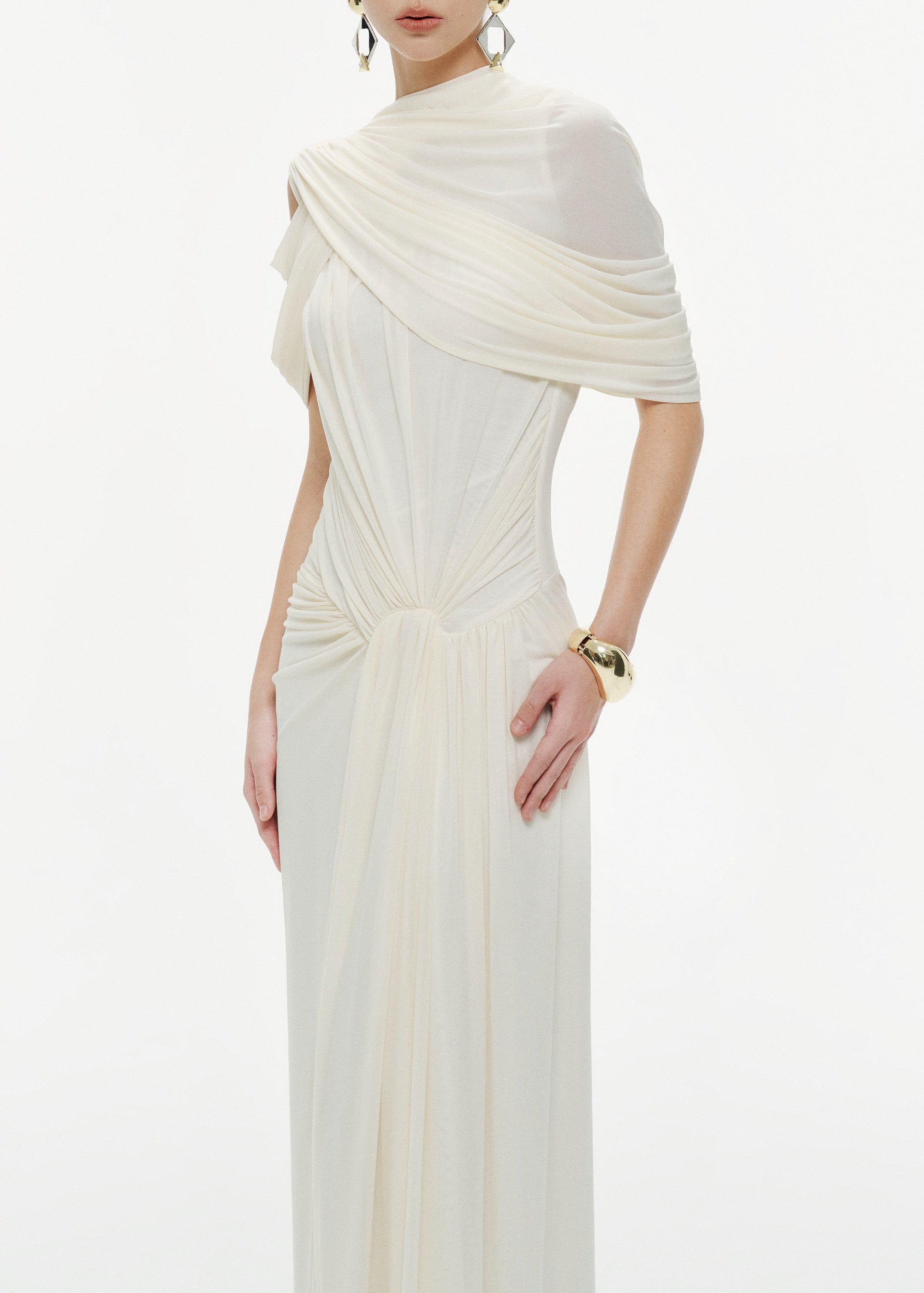 Didyme Draped Design Maxi Dress