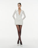 Ultharic Wrap-Style Knit Shirt Mini Dress