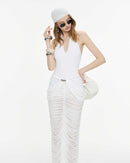 Brelza Deep V-neck Jersey Maxi Dress