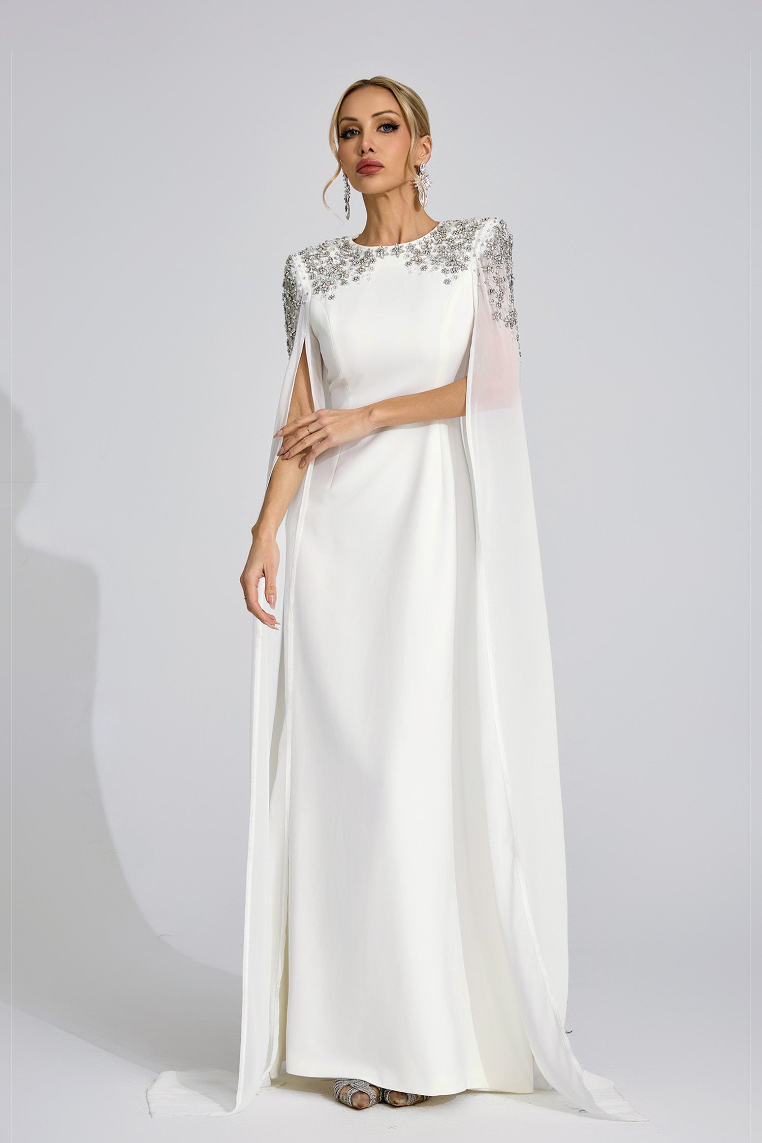 Istralion White Diamond Maxi Dress