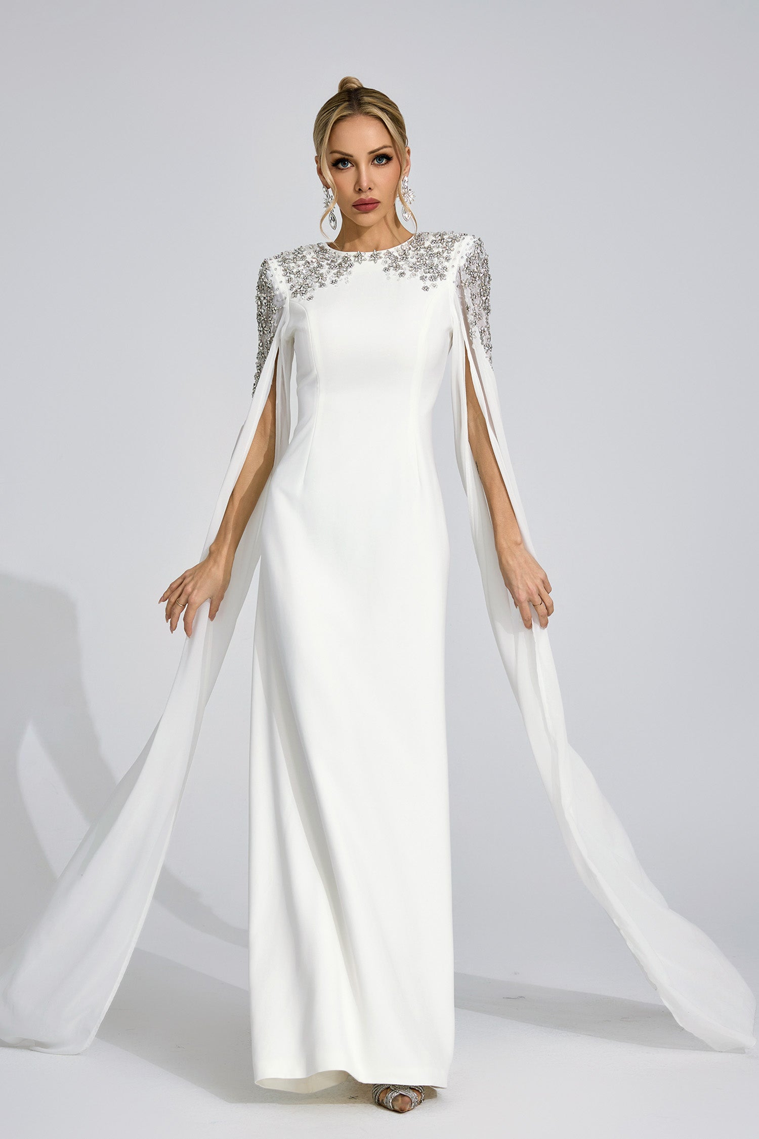 Istralion White Diamond Maxi Dress