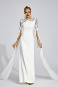 Istralion White Diamond Maxi Dress