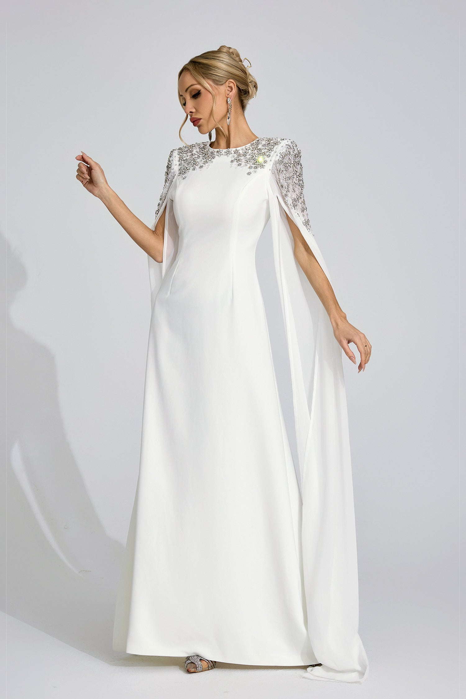 Istralion White Diamond Maxi Dress