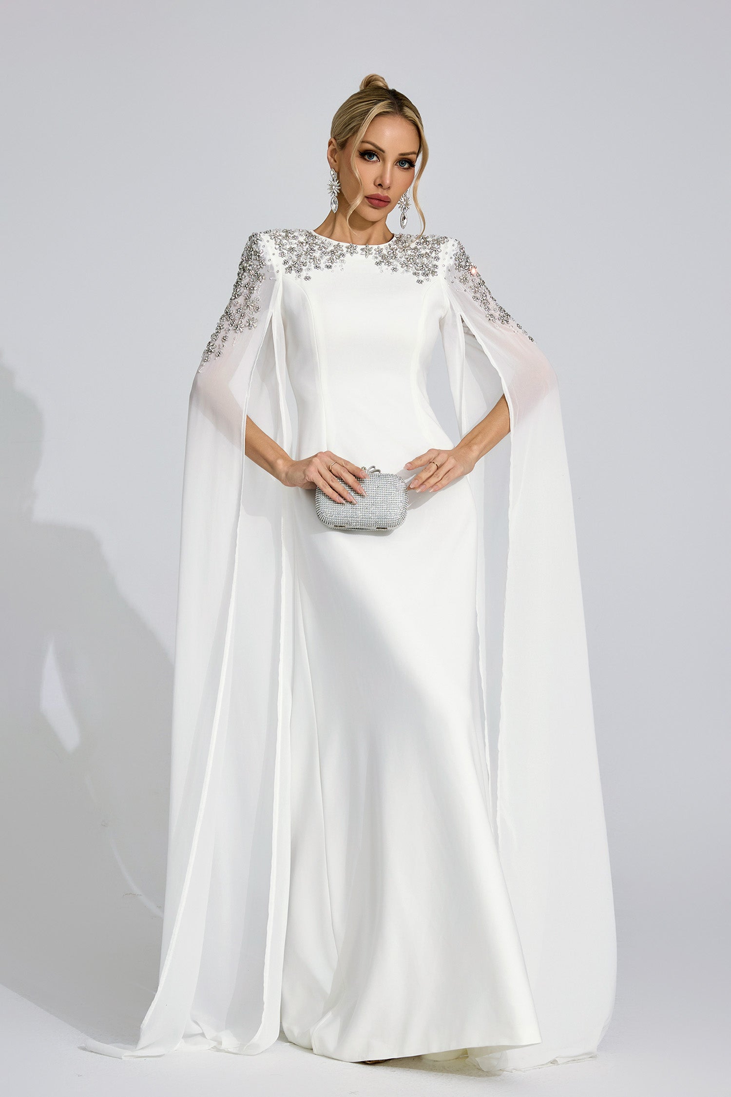 Istralion White Diamond Maxi Dress