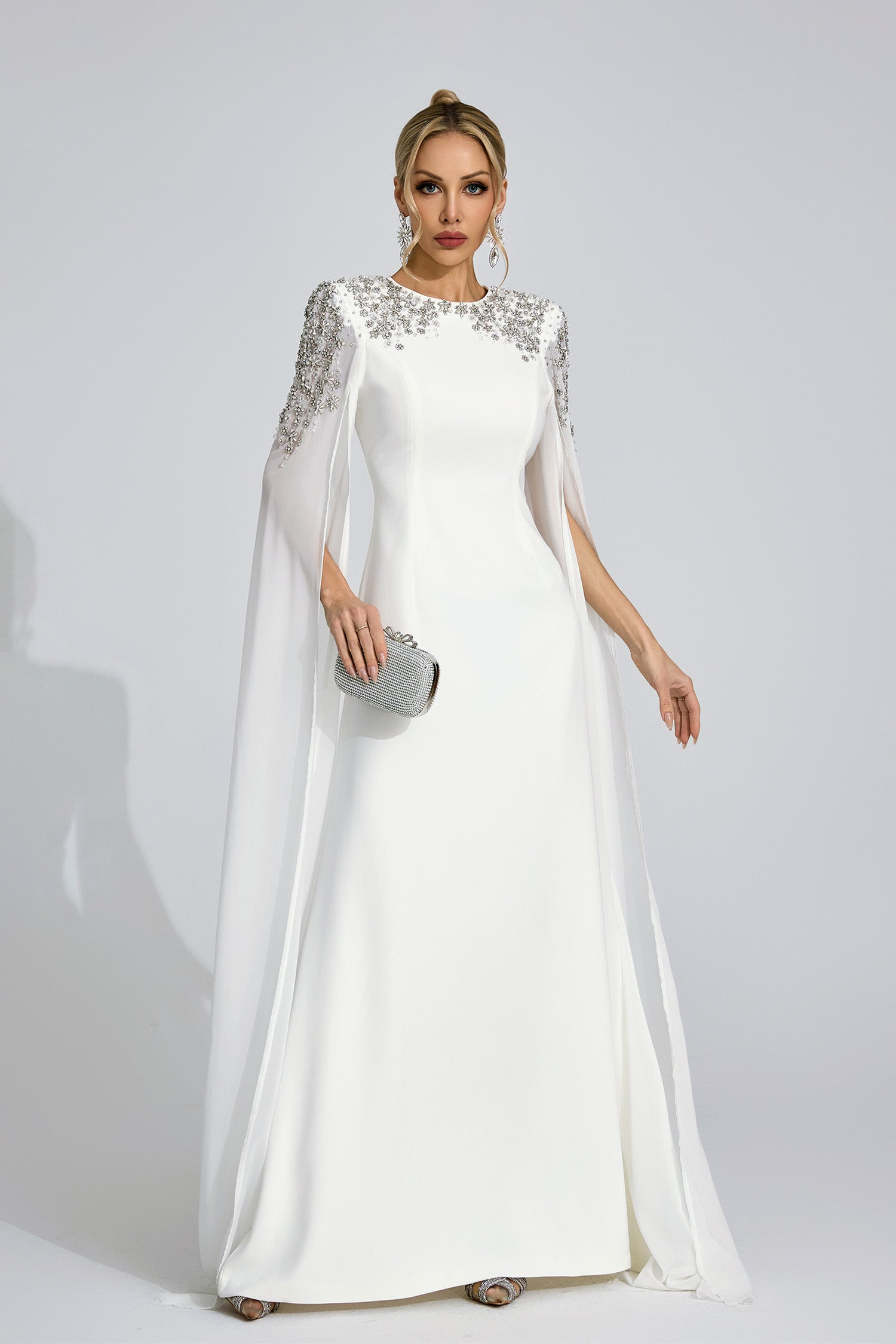 Istralion White Diamond Maxi Dress