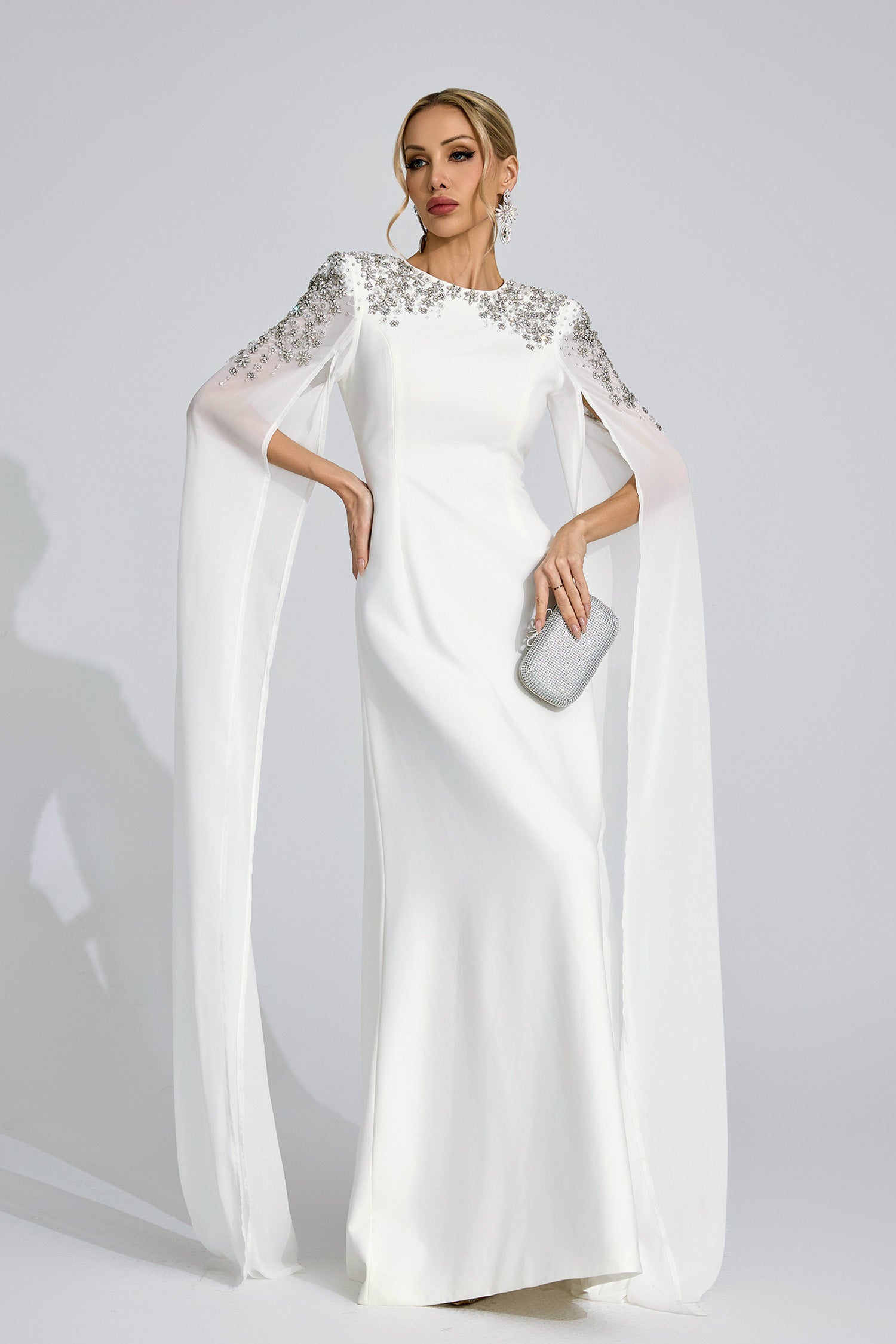 Istralion White Diamond Maxi Dress
