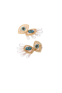 Nimat Devil's Eye Pearl Earrings