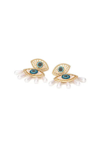 Nimat Devil's Eye Pearl Earrings