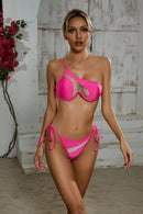 Dina Cutout Straps Bikini In Pink