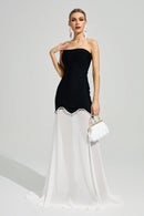 Xelyra Black Strapless Bandage Maxi Dress