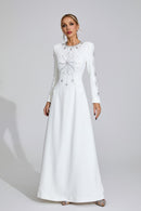 Galvina Diamond Maxi Dress In White