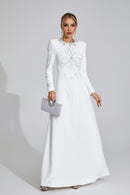 Galvina Diamond Maxi Dress In White