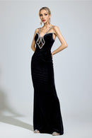 Fyrelion Black Backless  Bodycon Dress