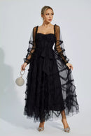 Terila Wedding Bridesmaid Maxi Dress In Black