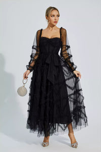 Terila Wedding Bridesmaid Maxi Dress In Black