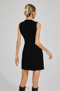 Vaelith Butterflies Mini Dress In Black