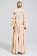 Faldorin Apricot 3D Petal Maxi Dress