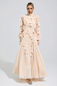 Faldorin Apricot 3D Petal Maxi Dress