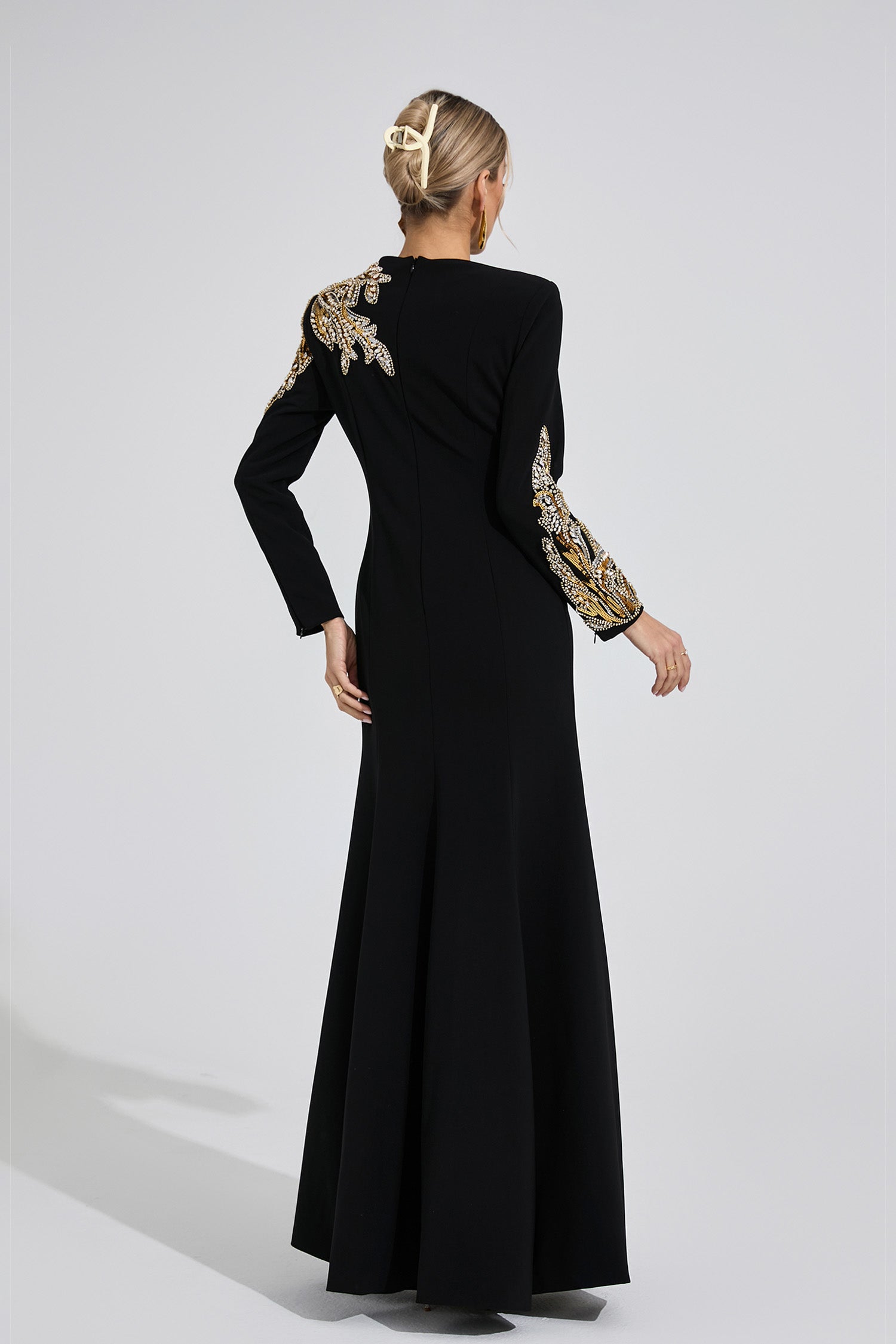 Finnegan Elegant Maxi Dress In Black