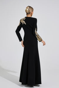 Finnegan Elegant Maxi Dress In Black