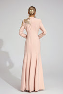 Finnegan Elegant Maxi Dress In Apricot
