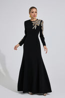 Finnegan Elegant Maxi Dress In Black