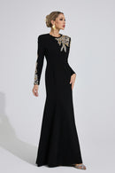 Finnegan Elegant Maxi Dress In Black