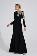 Finnegan Elegant Maxi Dress In Black