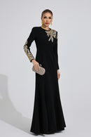 Finnegan Elegant Maxi Dress In Black