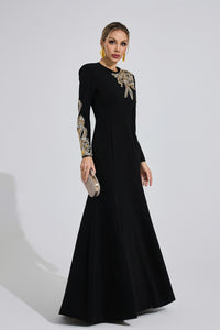 Finnegan Elegant Maxi Dress In Black