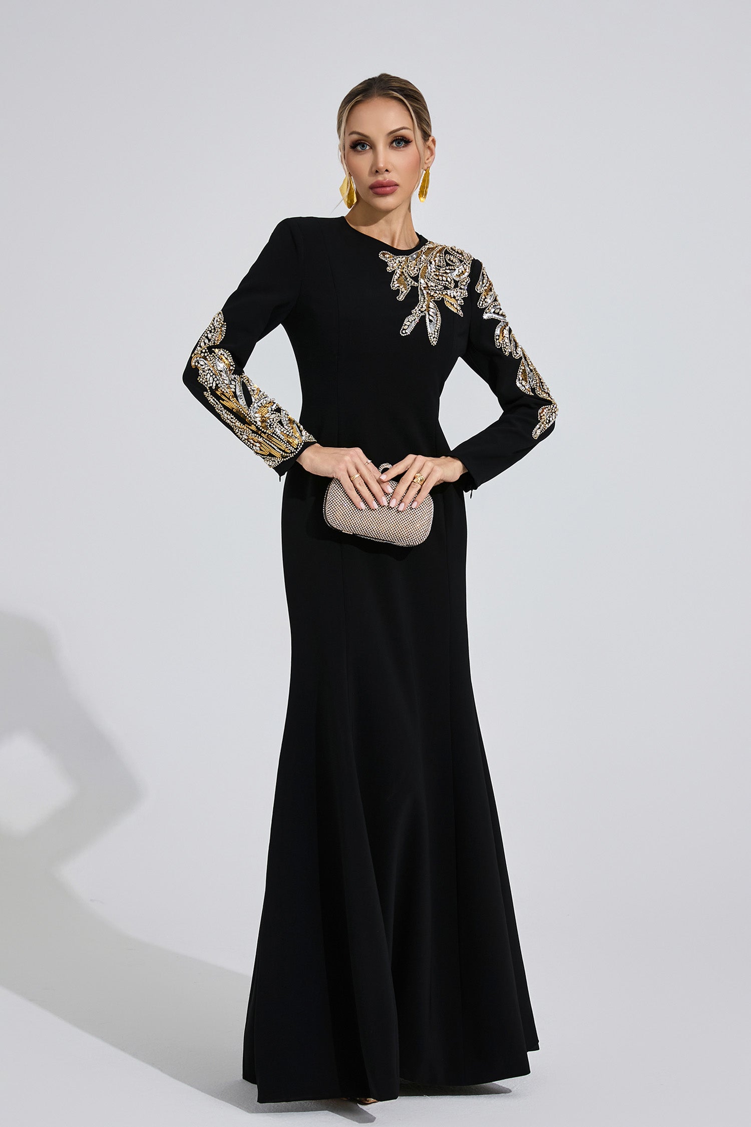 Finnegan Elegant Maxi Dress In Black