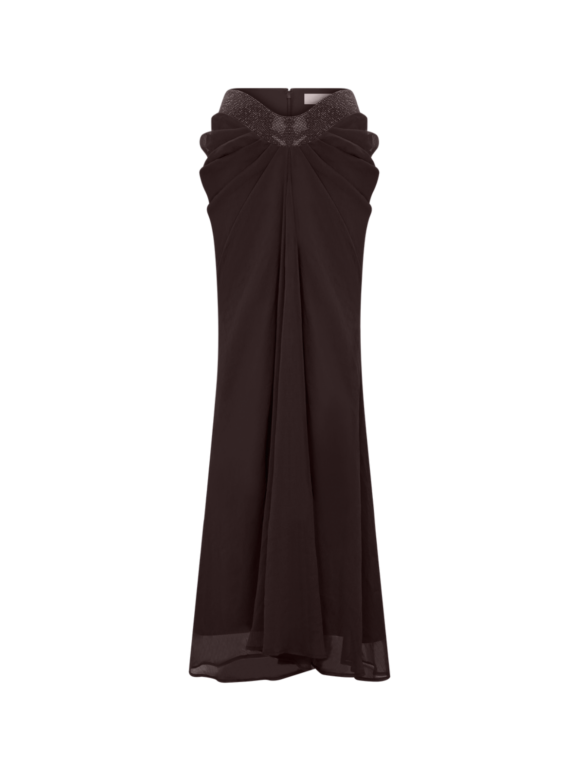 Praxel Halterneck Rhinestone Cutout Skirt Set