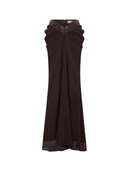 Praxel Halterneck Rhinestone Cutout Skirt Set