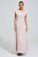 Faskel Pink Sleeveless Beaded Maxi Dress
