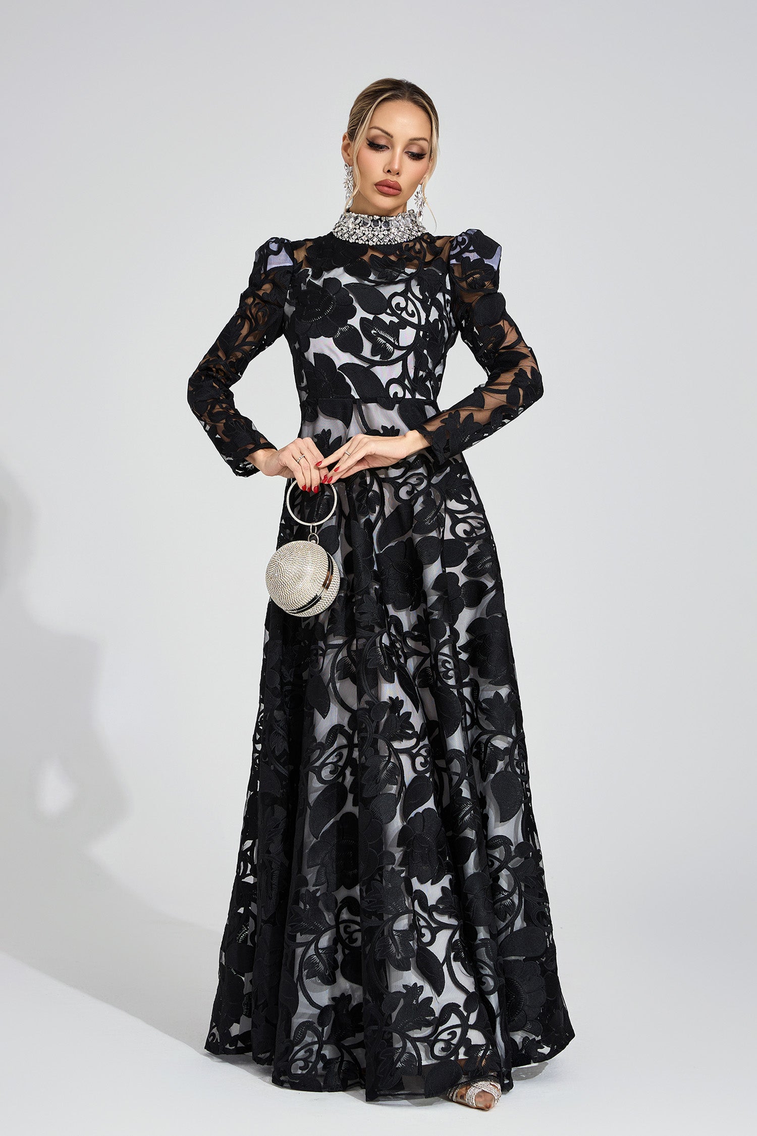 Cyraveth Black Diamond Maxi Dress