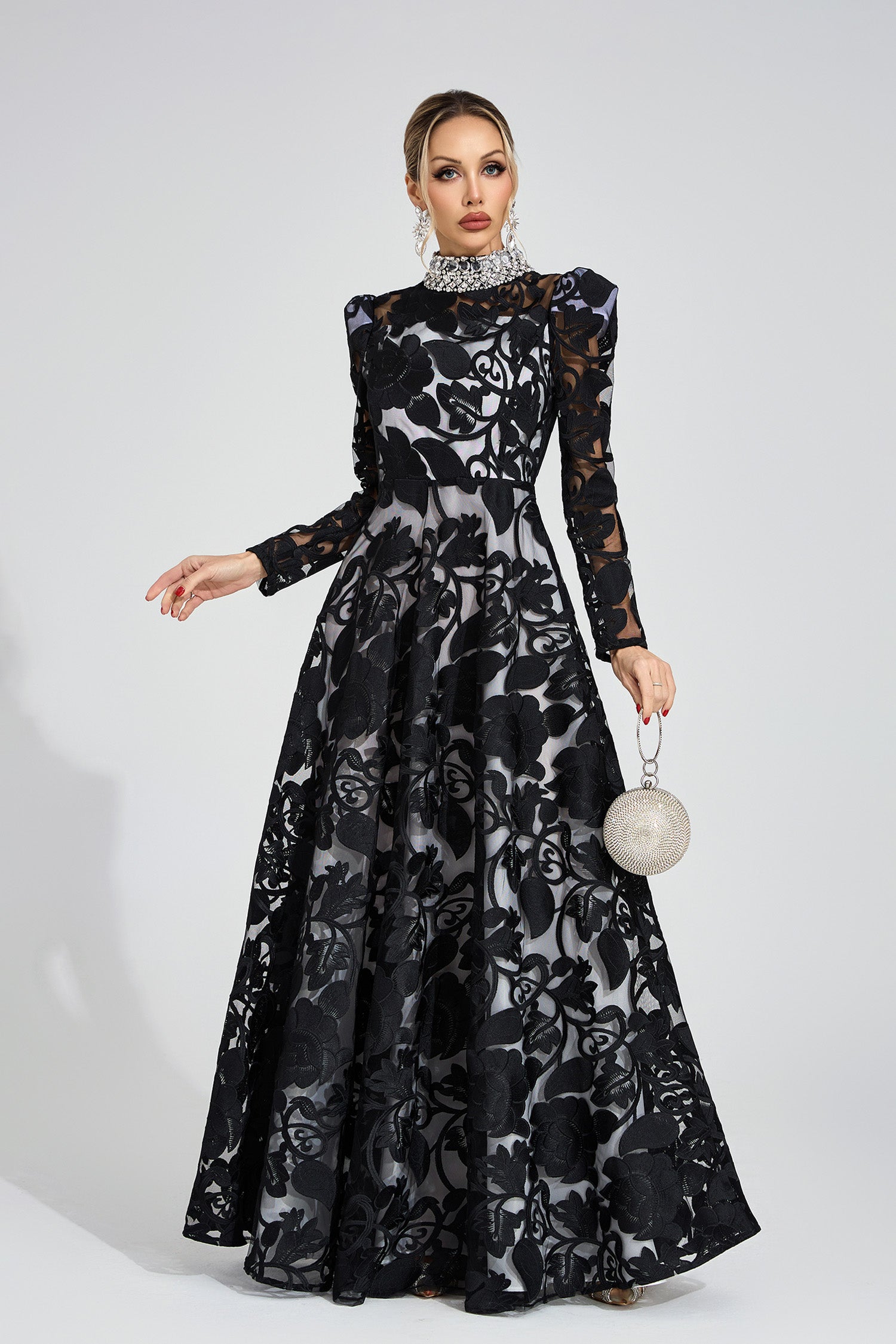 Cyraveth Black Diamond Maxi Dress