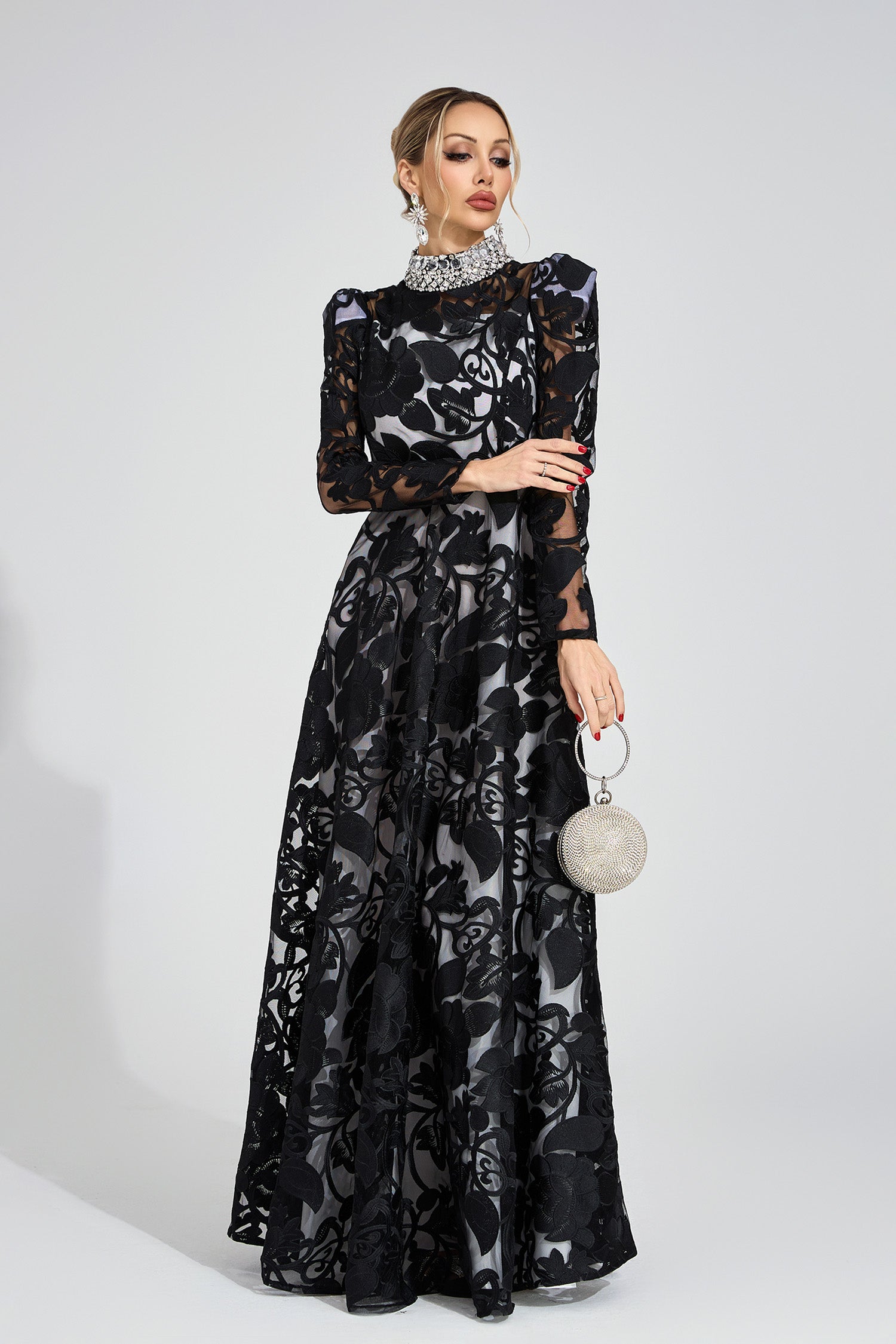 Cyraveth Black Diamond Maxi Dress