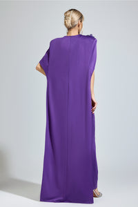 Orvexal Purple Cape Formal Dress