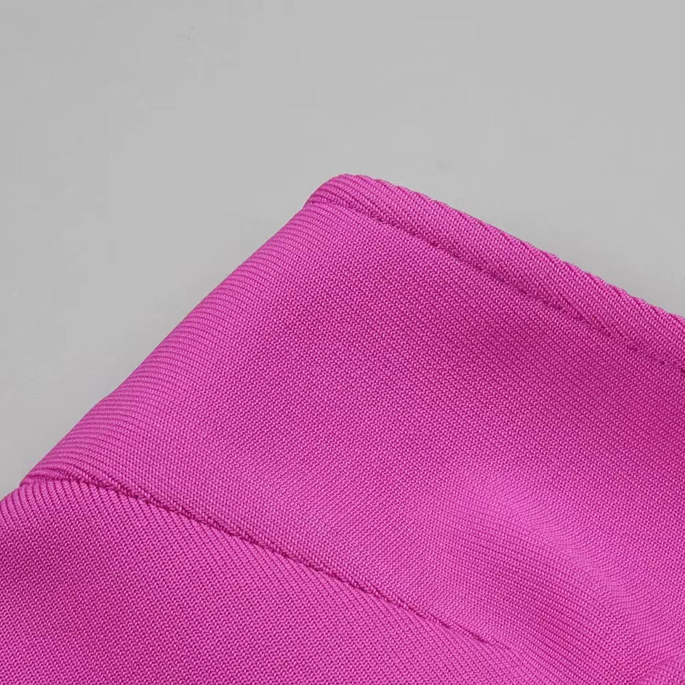 Neal Strapless Cutout Maxi Bandage Dress In Pink