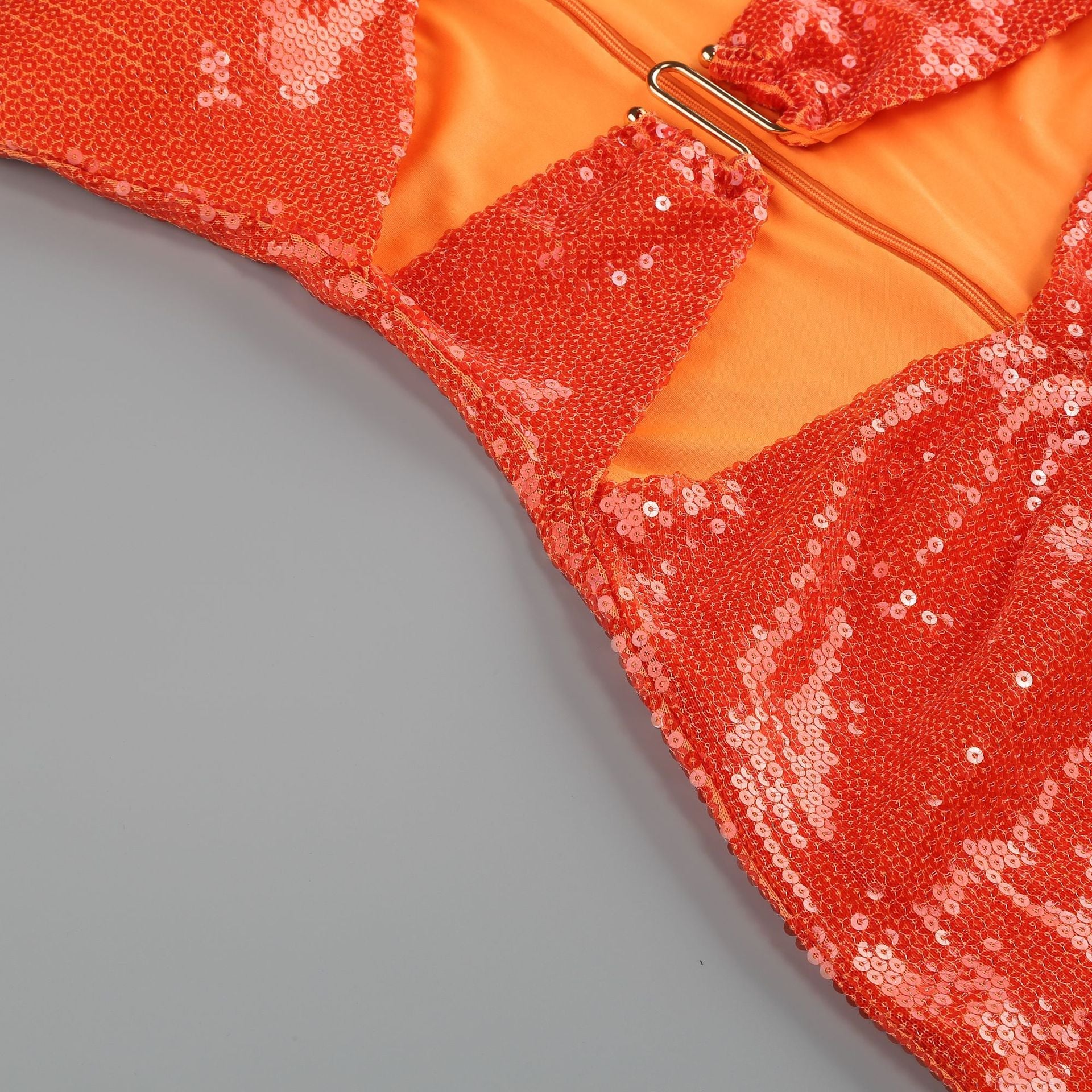 Royce Sequin Cutout Strapless Midi Dress