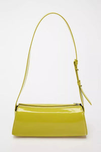 Avalyne Mirror Leather Baguette Bag