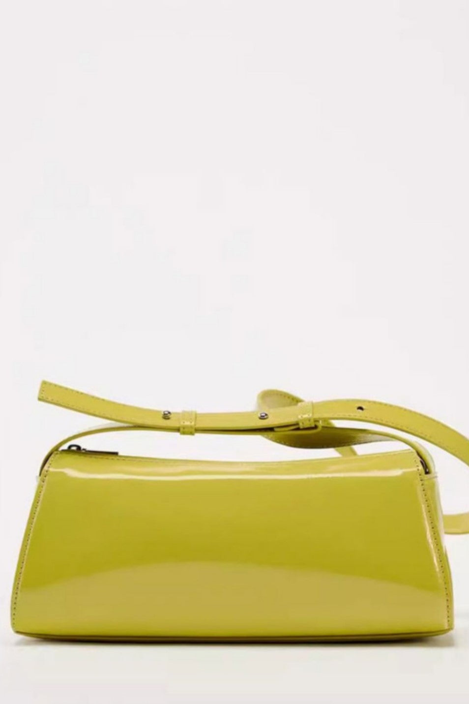 Avalyne Mirror Leather Baguette Bag